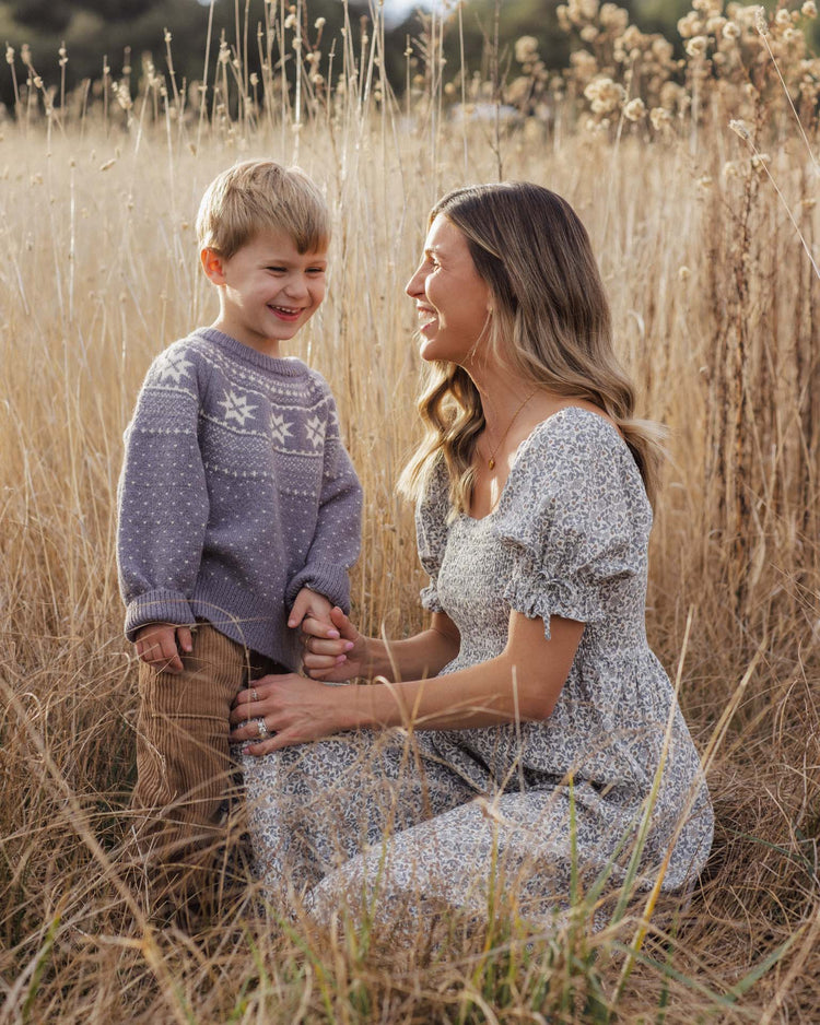 rylee + cru fair isle sweater in slate kids Little