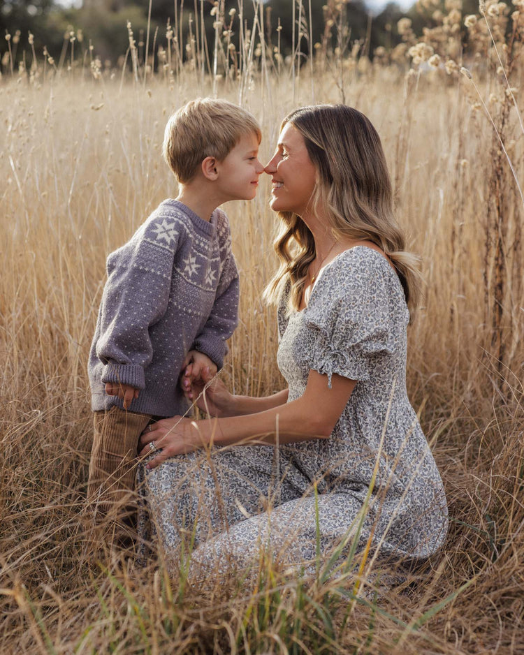 rylee + cru fair isle sweater in slate kids Little