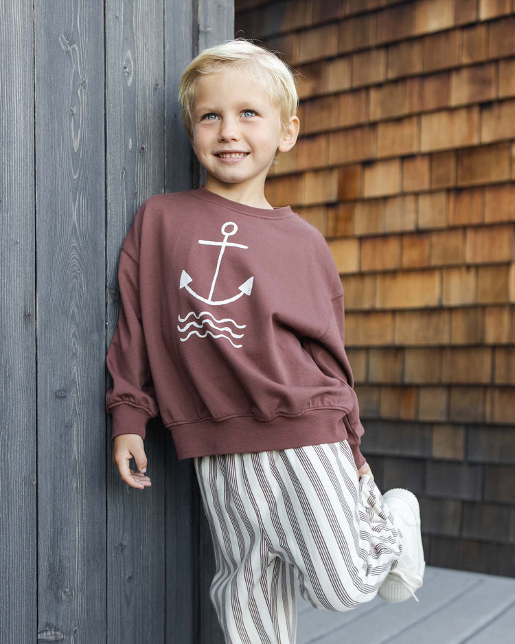 rylee + cru relaxed sweatshirt in anchor kids Little