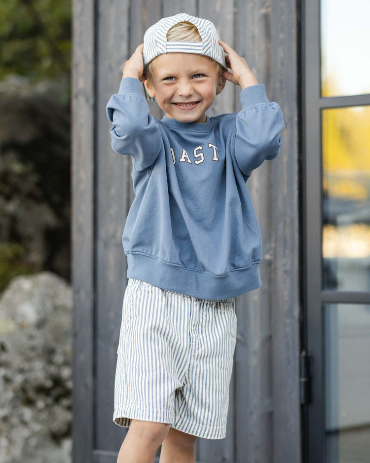 rylee + cru dawson short in railroad stripe kids Little