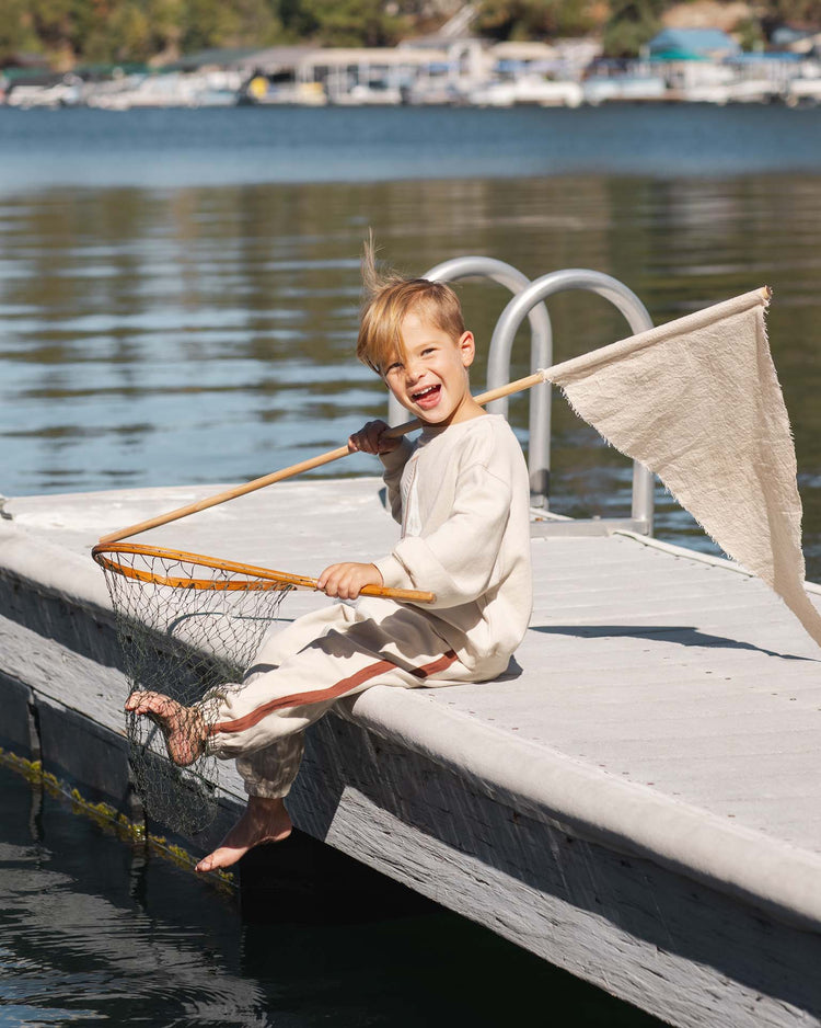 rylee + cru oversized sweatshirt in set sail kids Little