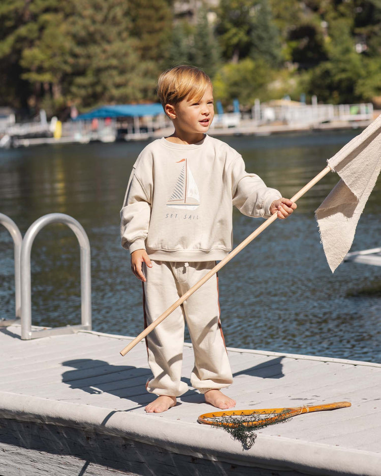 rylee + cru oversized sweatshirt in set sail kids Little