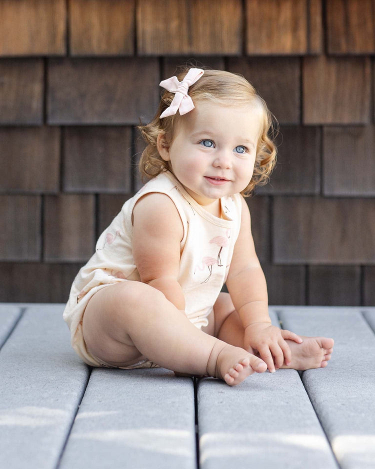 rylee + cru bubble onesie in flamingo kids Little
