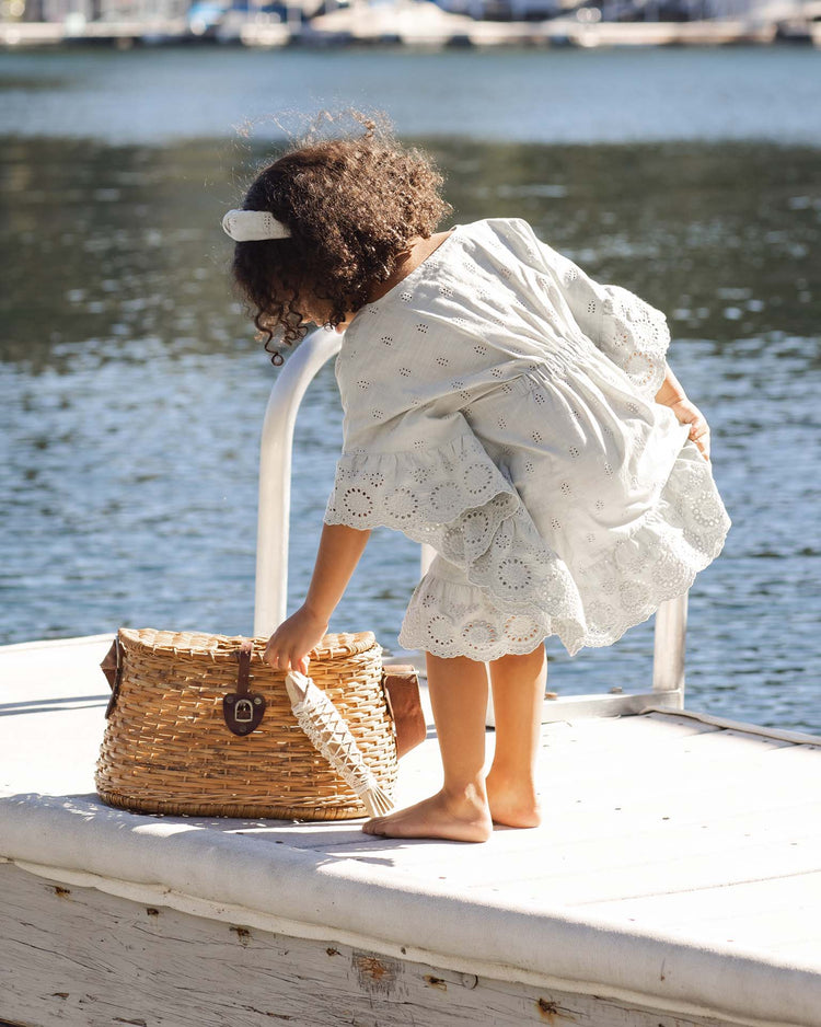 rylee + cru kaftan cover up in seafoam kids Little