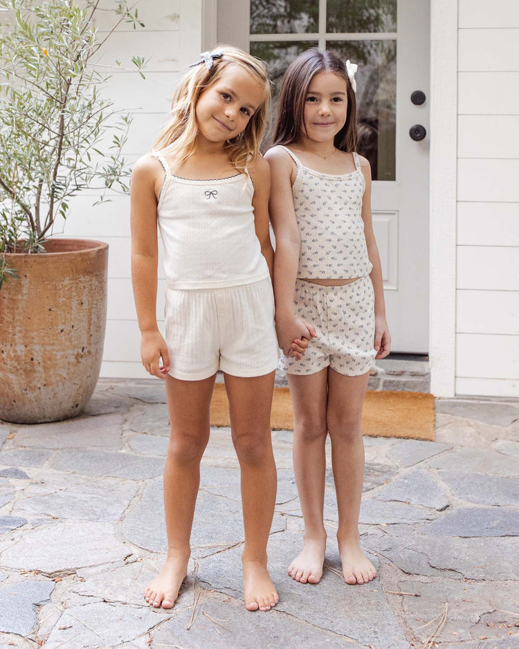 rylee + cru pointelle lounge set in ivory kids Little