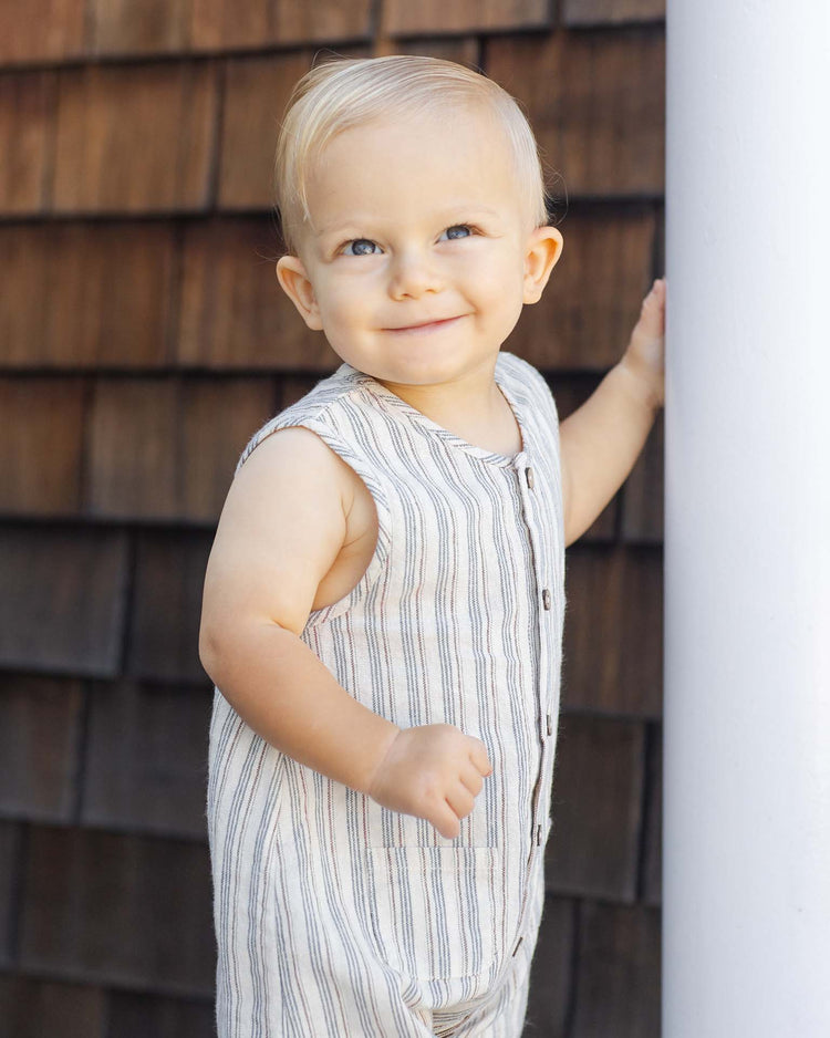 rylee + cru woven jumpsuit in nautical stripe kids Little