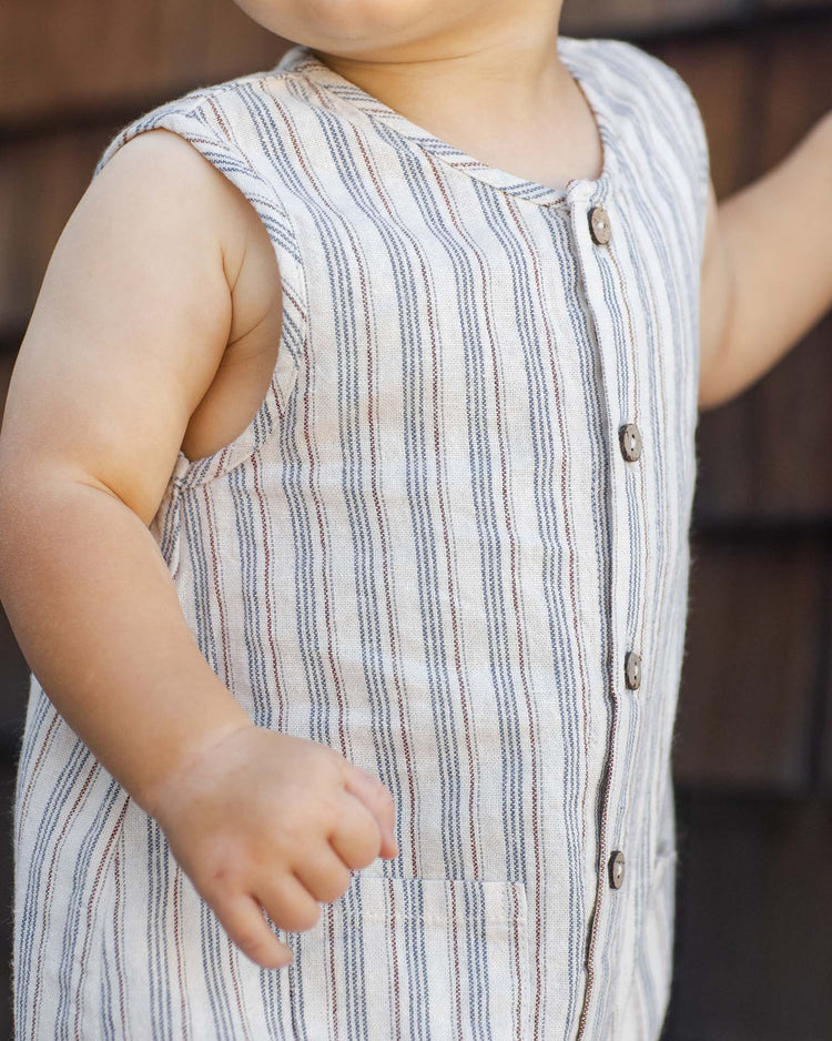 rylee + cru woven jumpsuit in nautical stripe kids Little