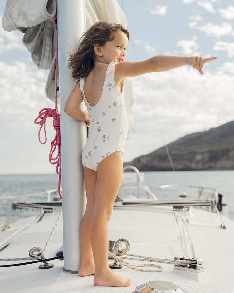 rylee + cru millie one - piece in seashells kids Little