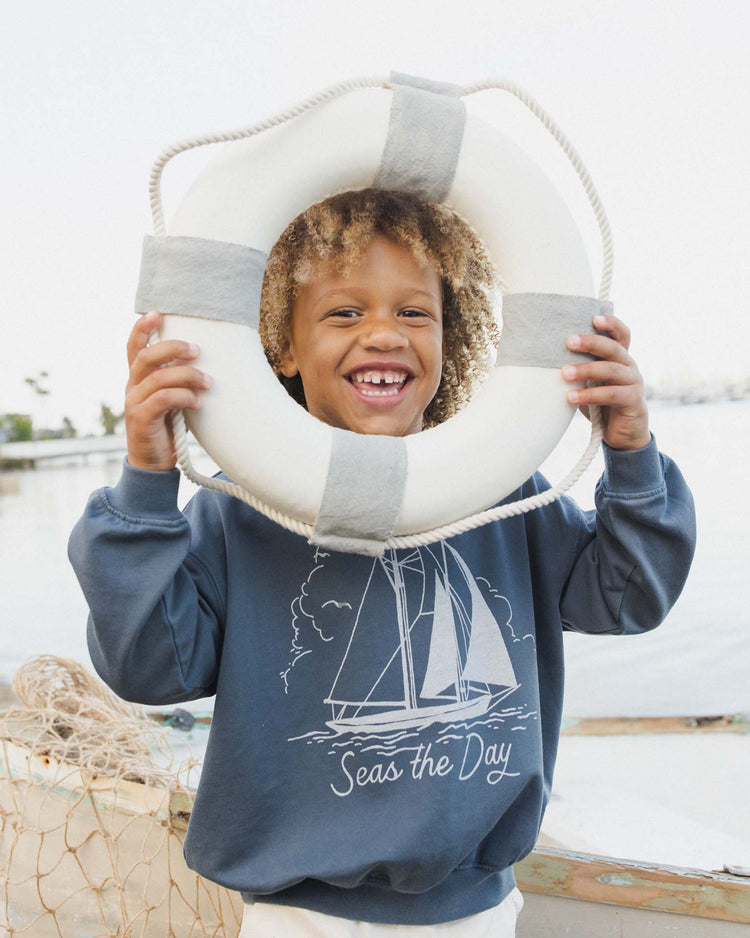 Little rylee + cru kids sweatshirt in seas the day