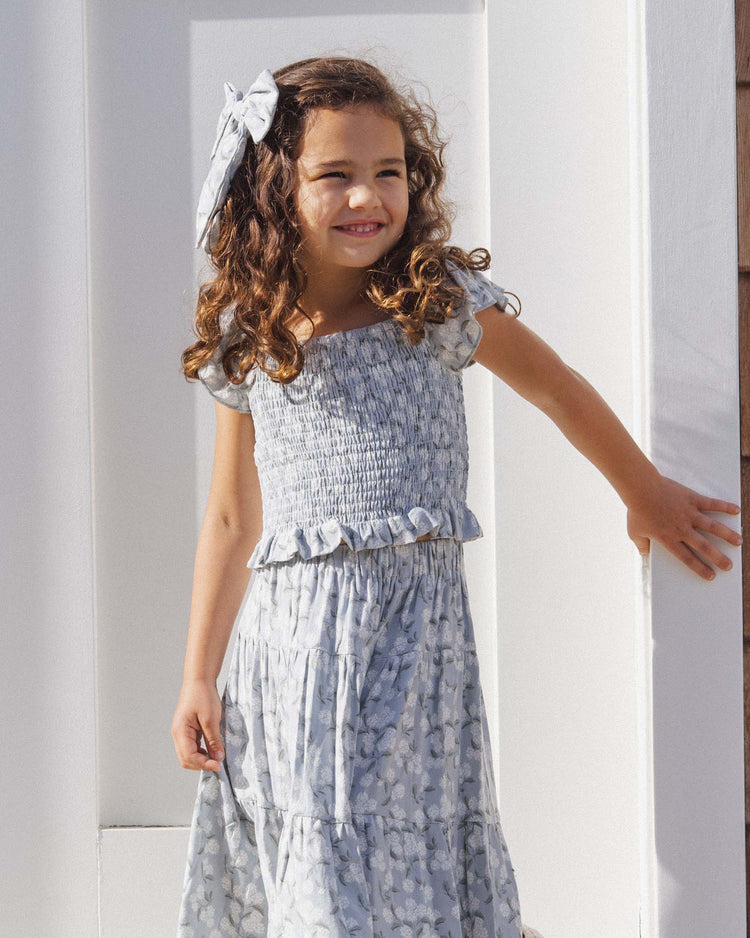 Little rylee + cru kids zayla top in hydrangea