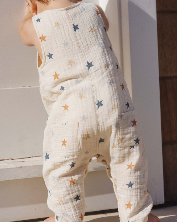 Little rylee + cru kids button jumpsuit in stars