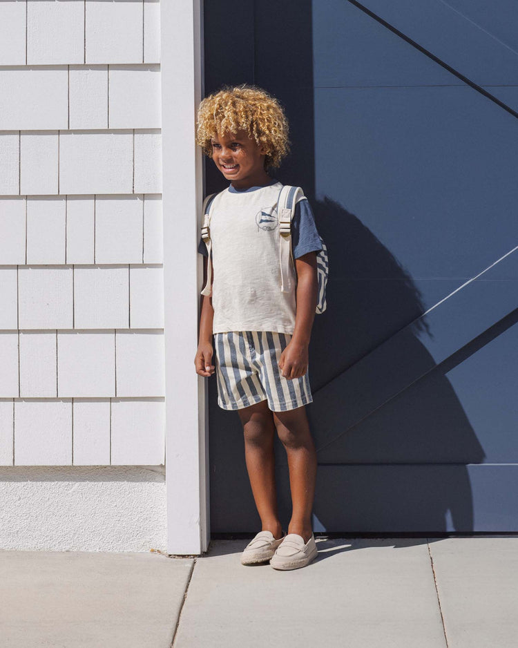 Little rylee + cru kids dawson short in navy stripe