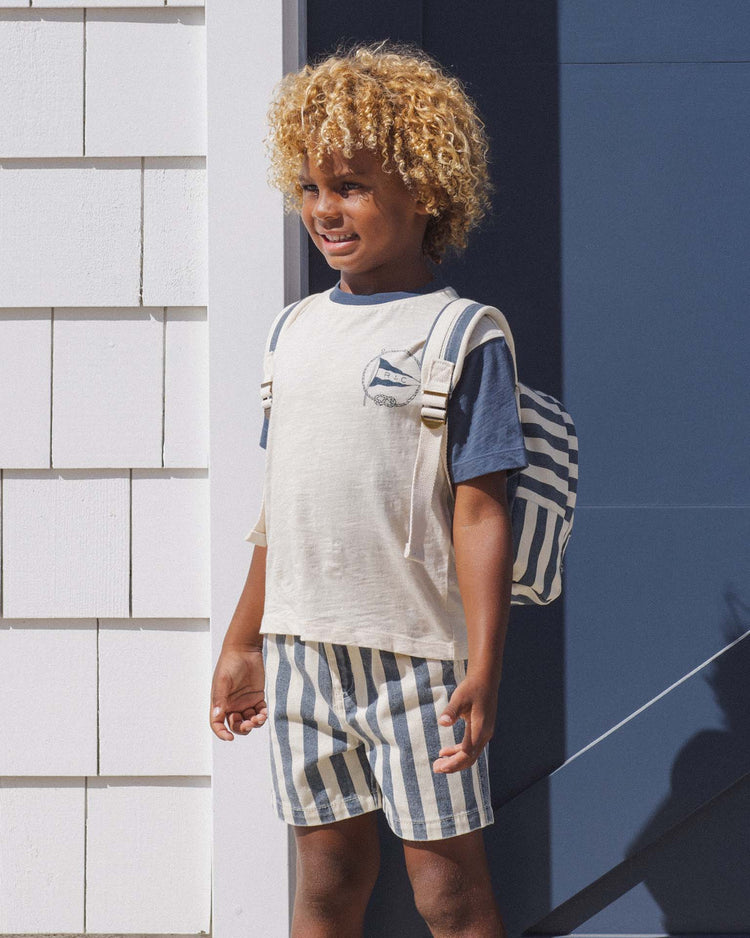 Little rylee + cru kids dawson short in navy stripe