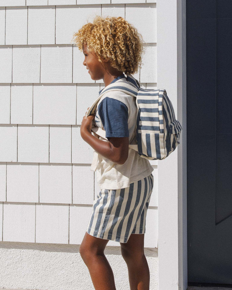 Little rylee + cru kids dawson short in navy stripe