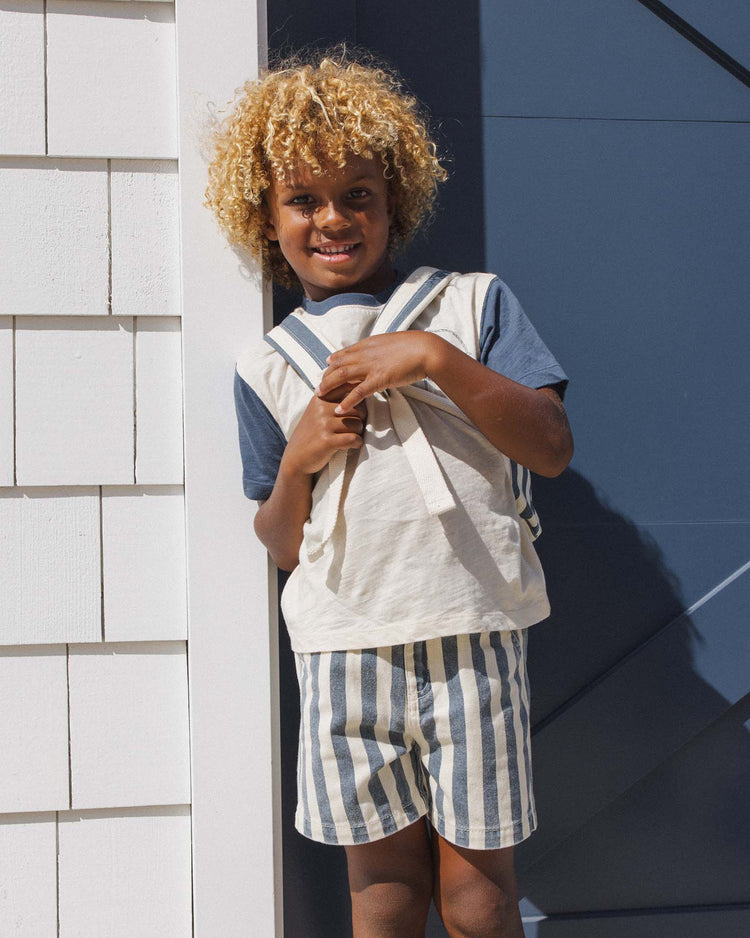 Little rylee + cru kids dawson short in navy stripe