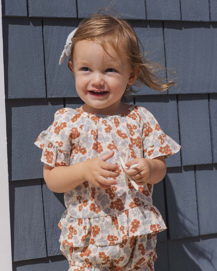Little rylee + cru kids butterfly top & bloomer set in americana floral