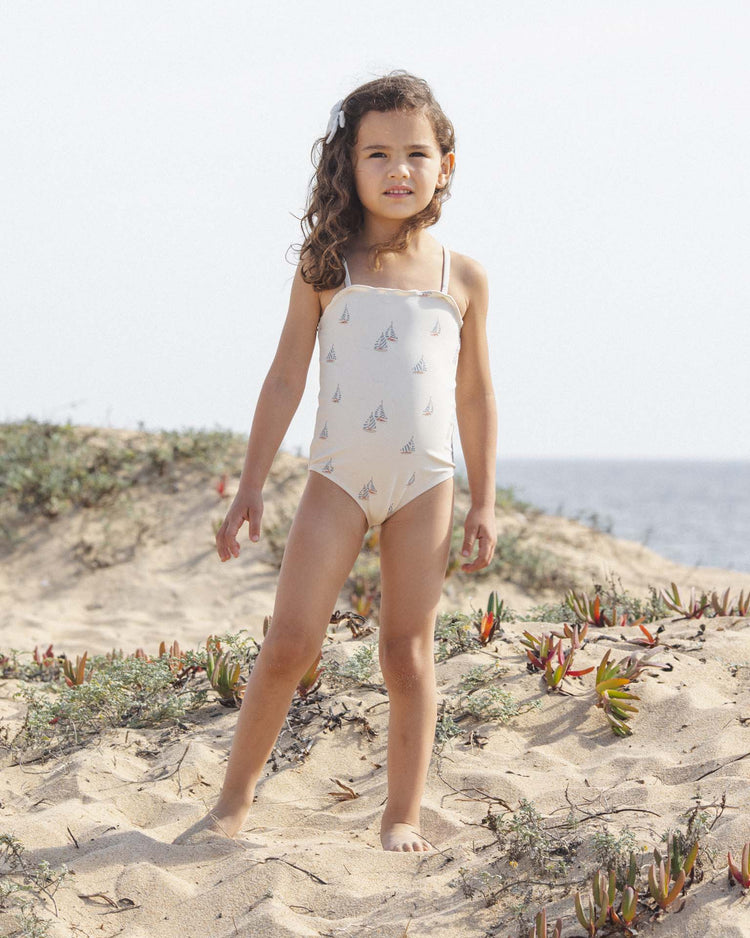 Little rylee + cru kids tori one-piece in sail
