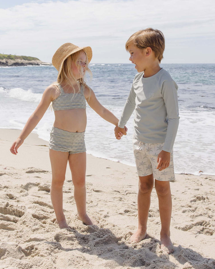 rylee + cru dylan bikini in sage check kids Little