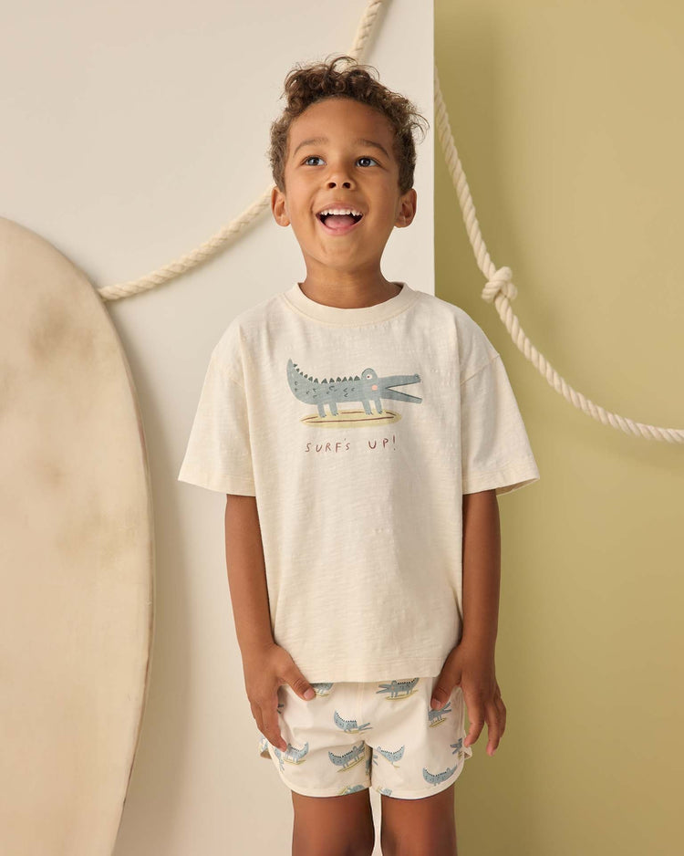rylee + cru relaxed tee in alligator kids Little
