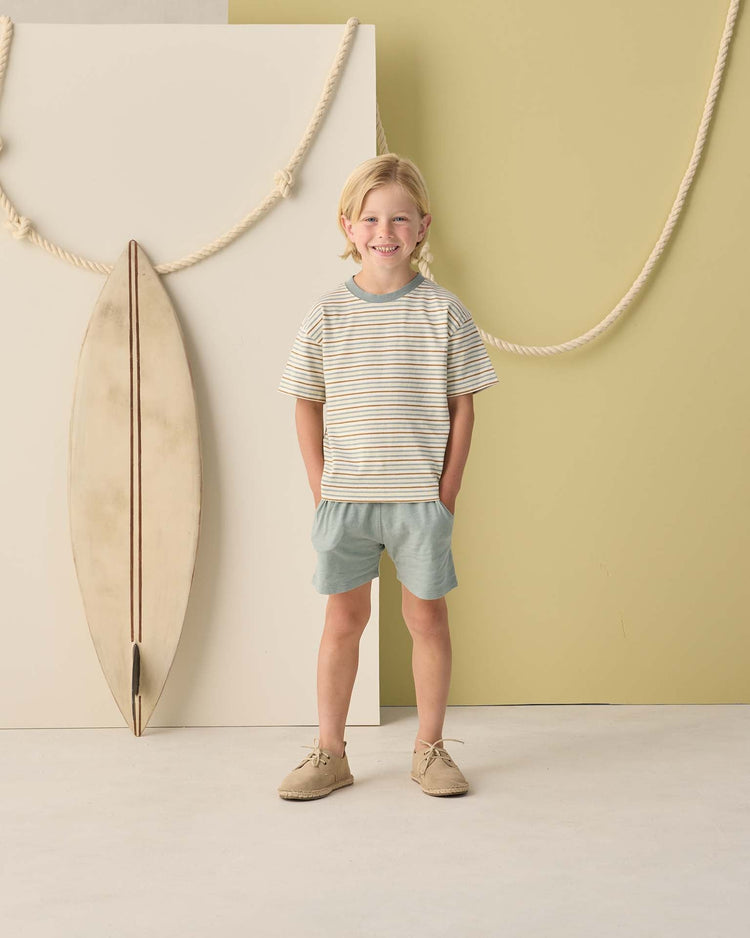 rylee + cru sam short in sea green kids Little