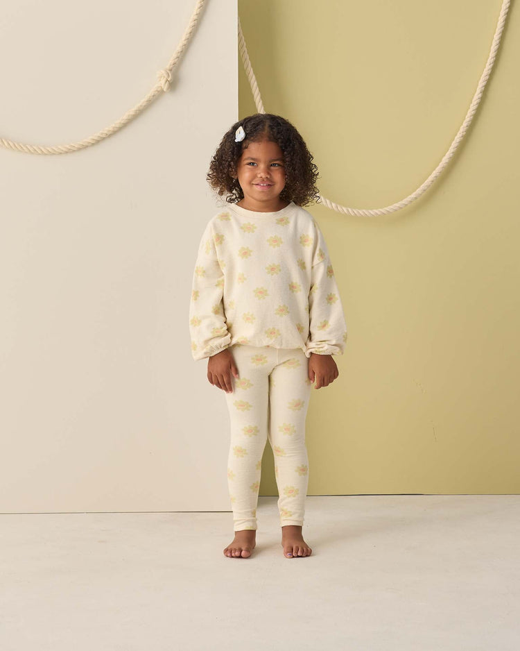 rylee + cru spongey knit set in yellow daisy kids Little