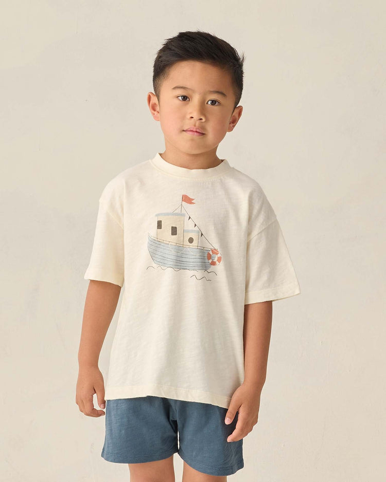 Little rylee + cru kids relaxed tee in tug boat