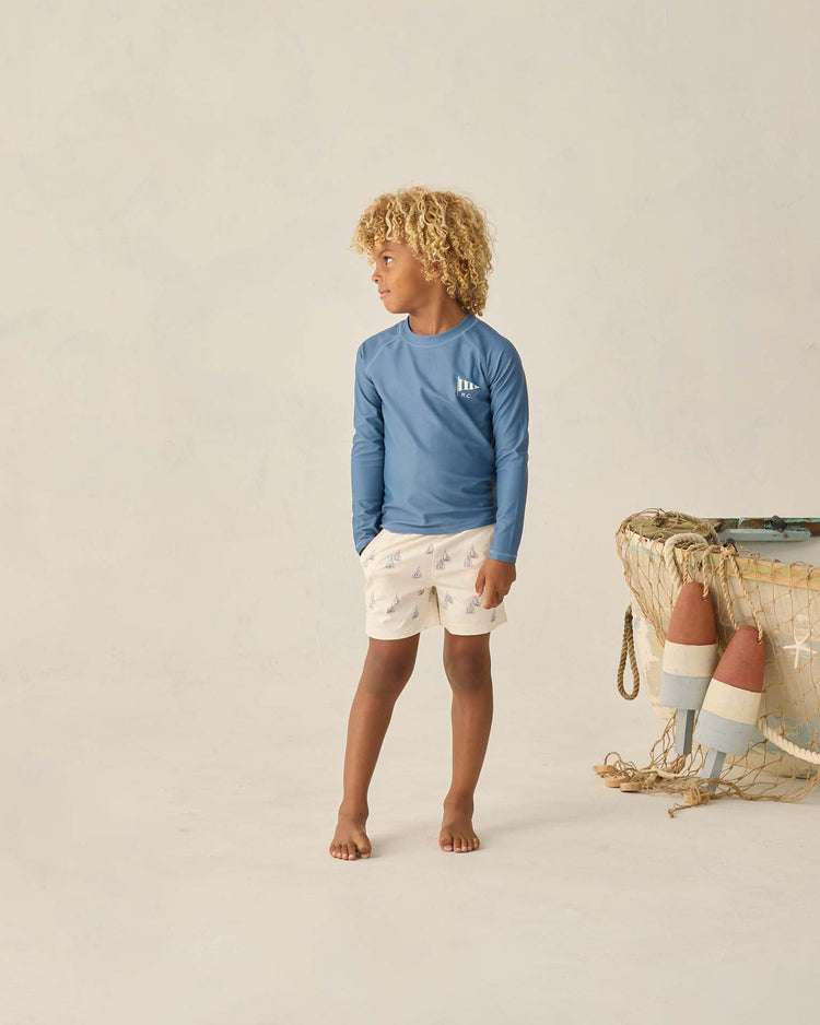 Little rylee + cru kids boardshort in sail