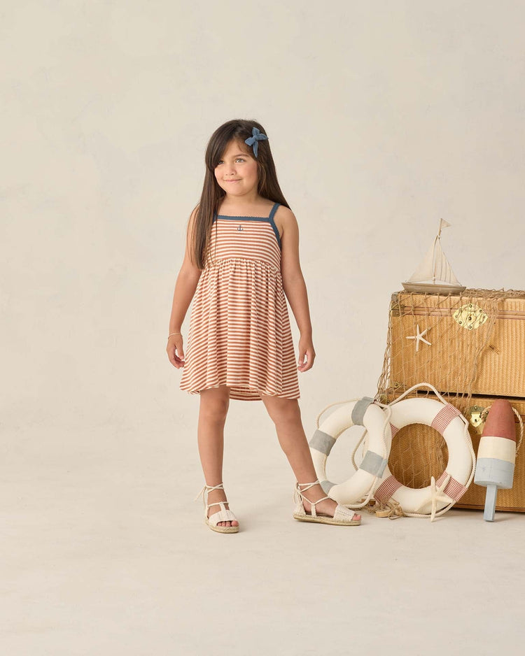 Little rylee + cru kids lea dress in poppy stripe