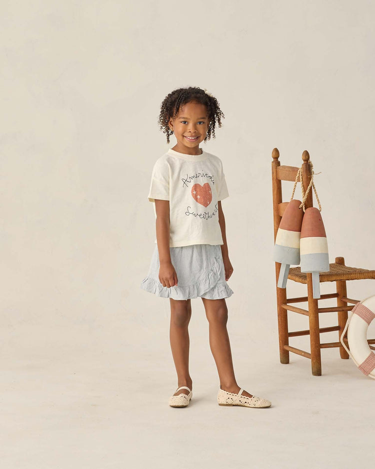 Little rylee + cru kids boxy tee in americas sweetheart
