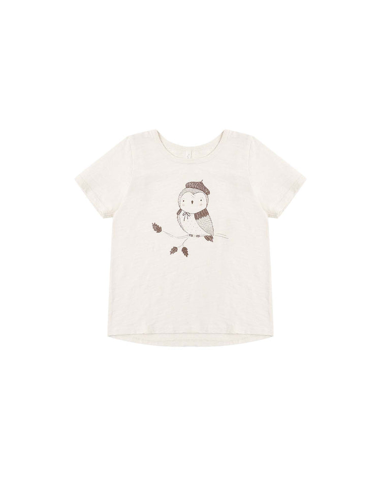 rylee + cru PREORDER basic tee in owl kids Little