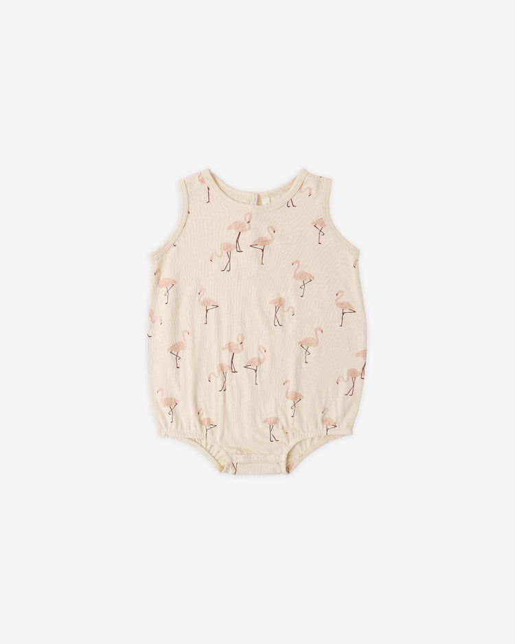 rylee + cru bubble onesie in flamingo kids Little