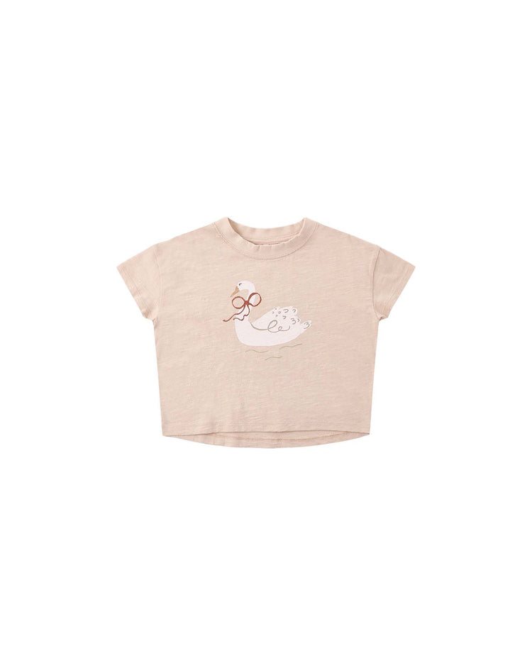 boxy tee in swan