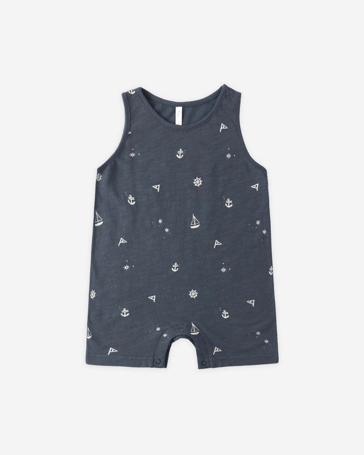 Little rylee + cru kids sleeveless one-piece in maritime