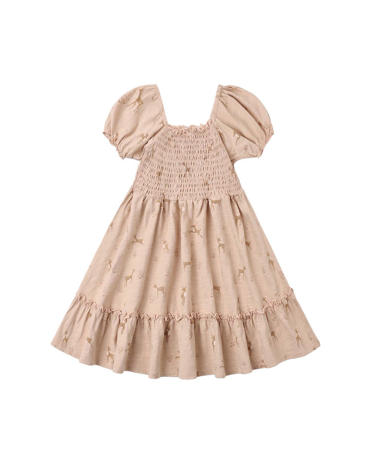 sage jersey dress in fawns