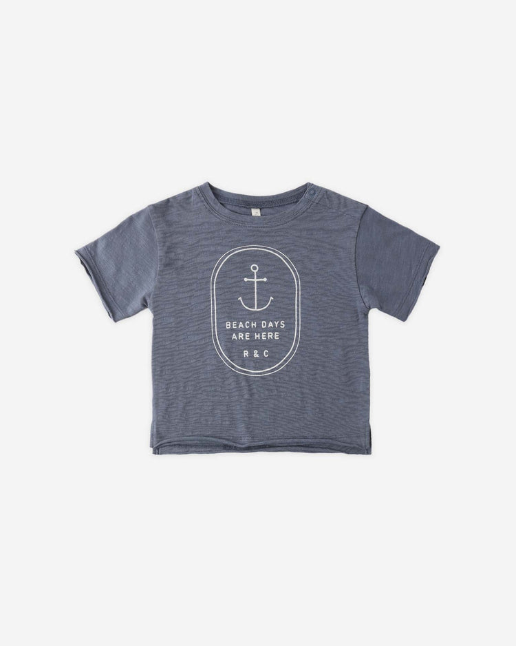 rylee + cru raw edge tee in beach days kids Little