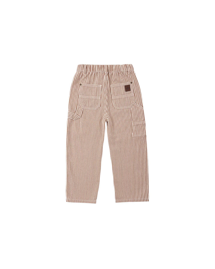 utility pant in clay stripe