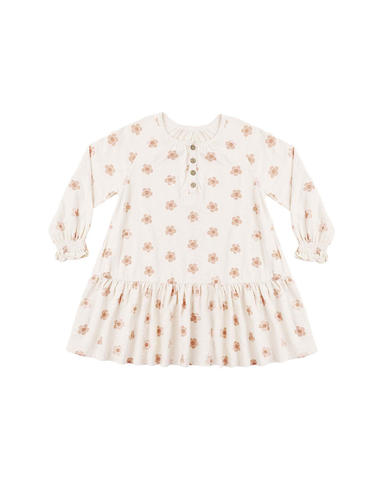 swing dress in pink daisies