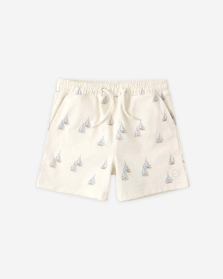 Little rylee + cru kids boardshort in sail