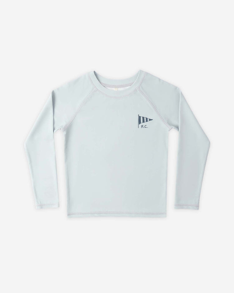 Little rylee + cru kids long sleeve rashguard in light blue