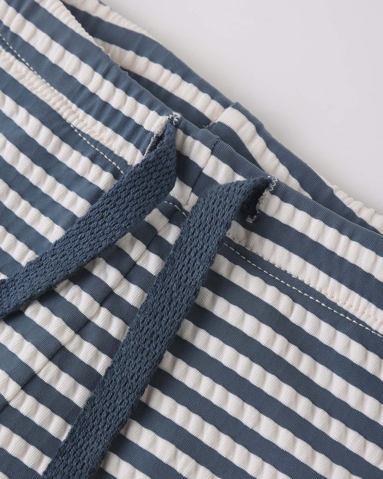 Little rylee + cru kids boys rashguard set in navy stripe