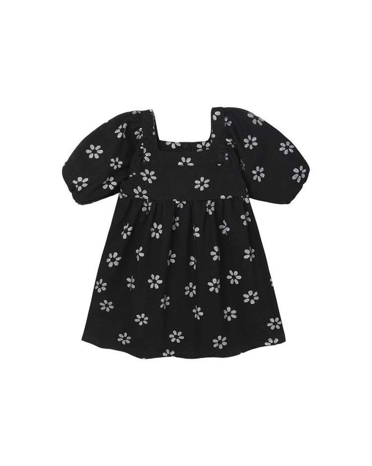 gretta babydoll dress in black daisy