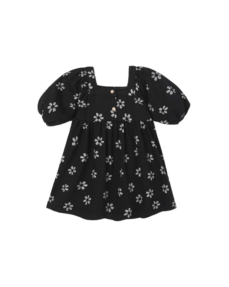 gretta babydoll dress in black daisy