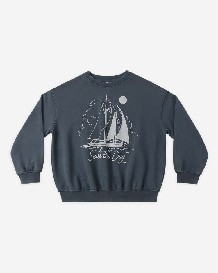 Little rylee + cru kids sweatshirt in seas the day