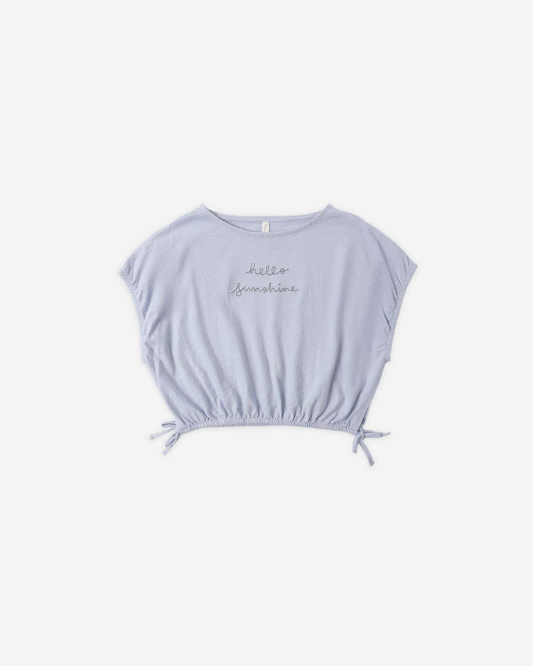 rylee + cru cropped cinch tee in hello sunshine kids Little