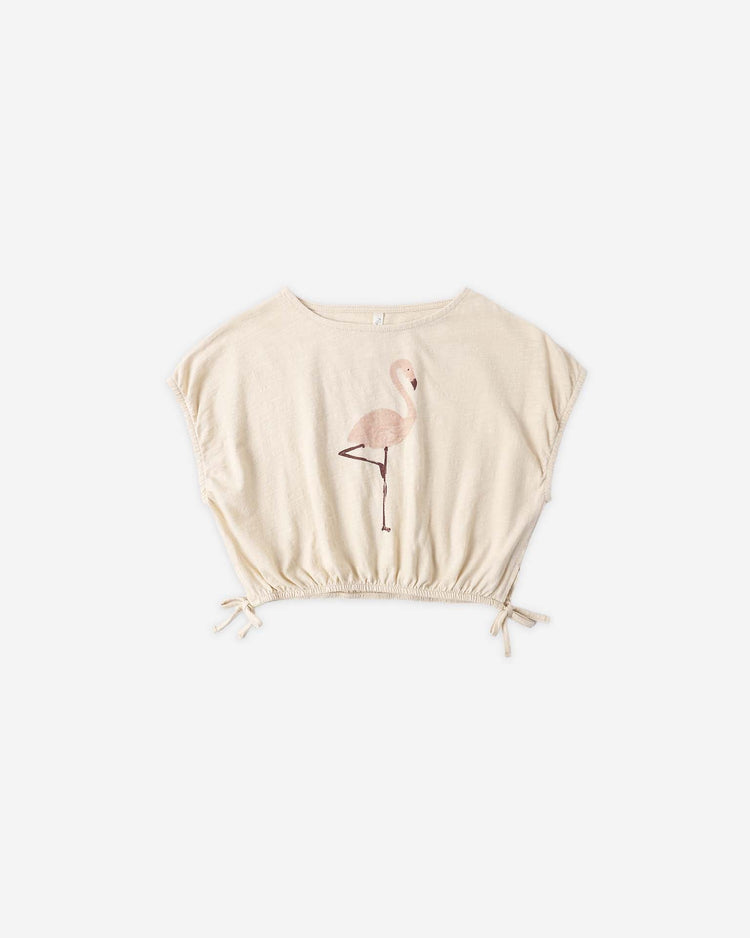 rylee + cru cropped cinch tee in flamingo kids Little