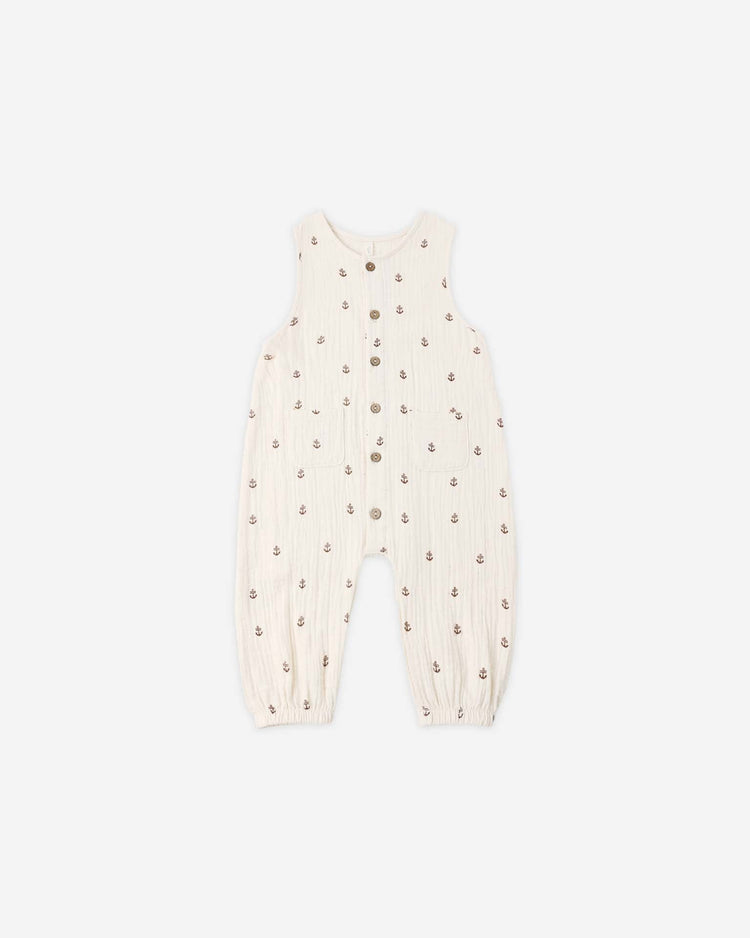 rylee + cru woven jumpsuit in anchors kids Little