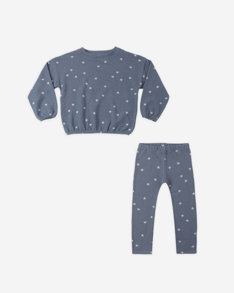 rylee + cru spongey knit set in starfish kids Little