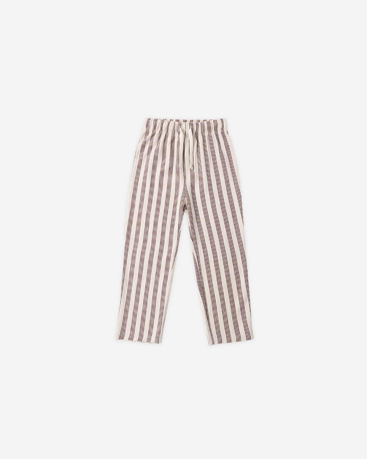 rylee + cru rory pant in brown stripe kids Little