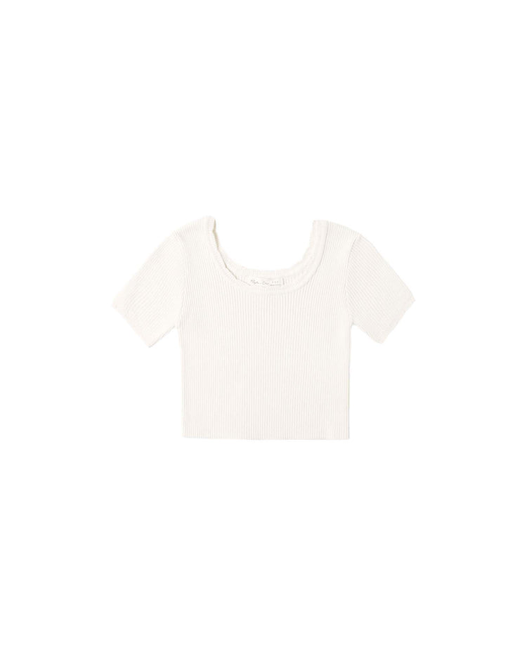 scallop tee in natural