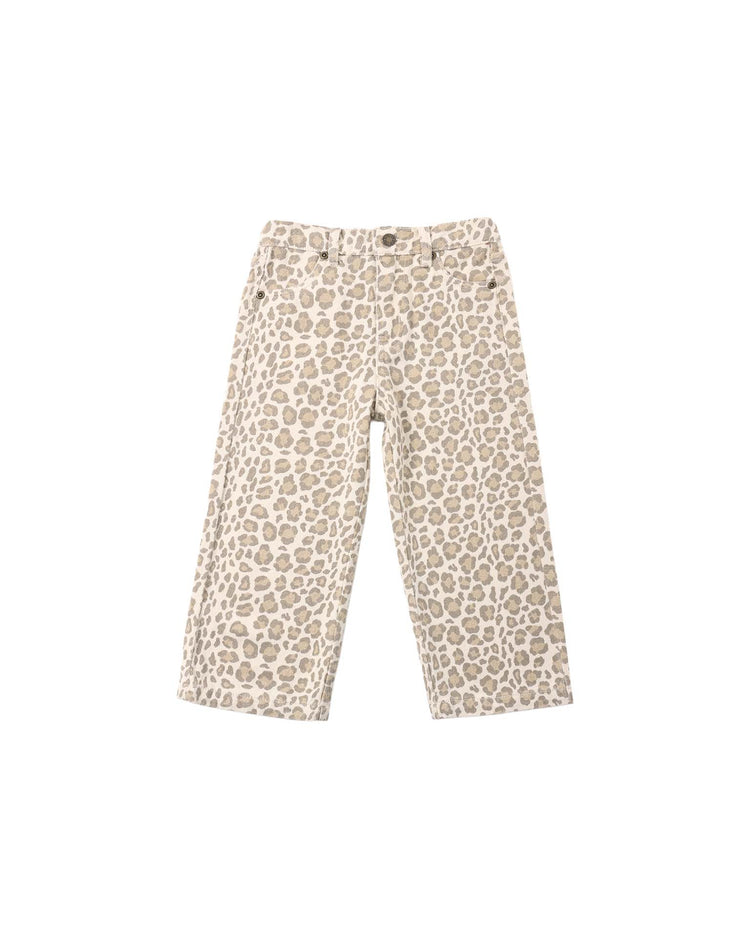 straight leg pant in leopard